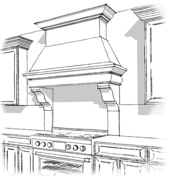 Omega custom precast range hoods