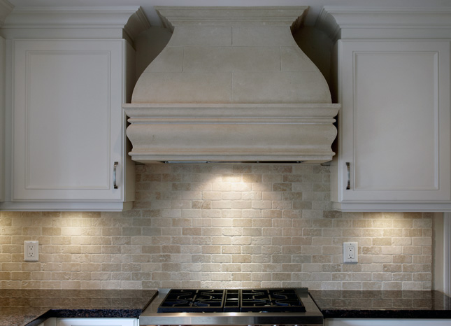 A cast stone hood for any space