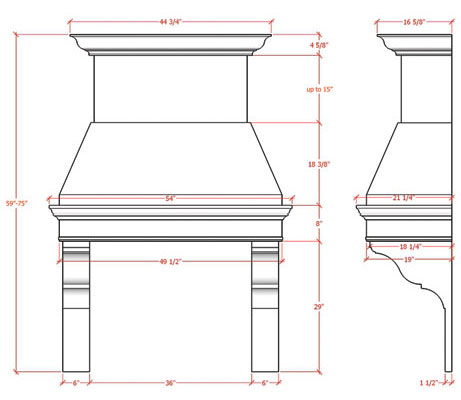 B.2110 range hoods specifications