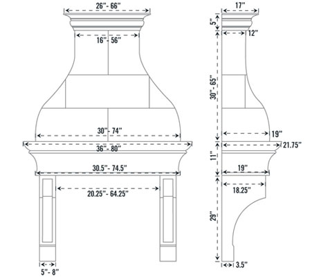 2010 range hoods specifications