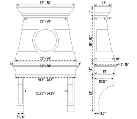 2011 range hoods specifications