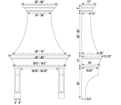 2012 range hoods specifications