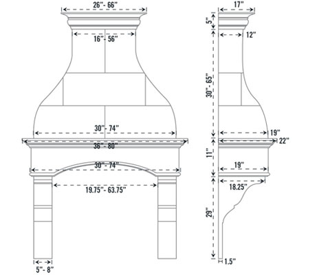 2013 range hoods specifications