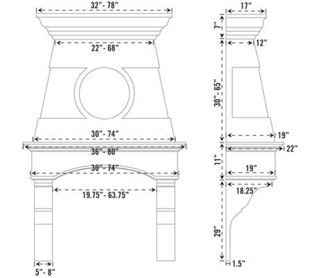 2014 range hoods specifications