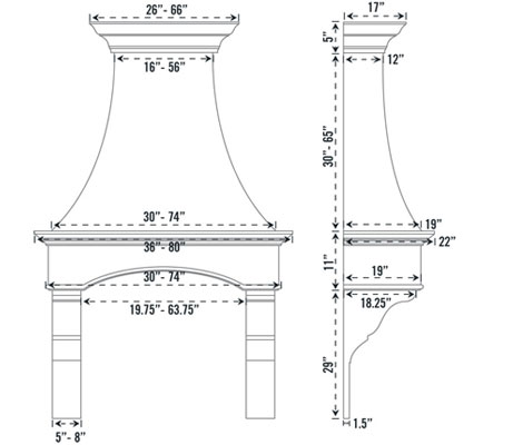 2015 range hoods specifications