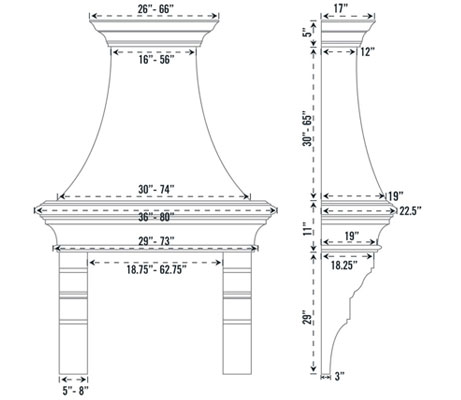 2018 range hoods specifications