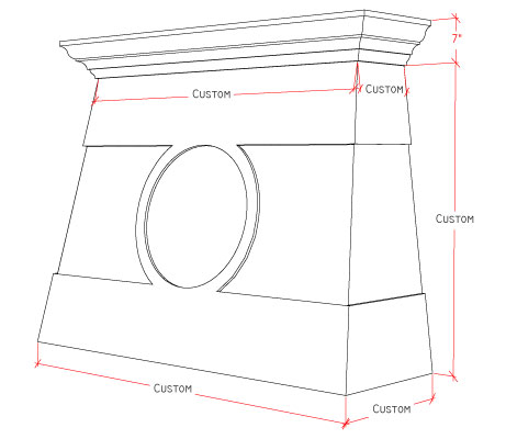 Cast Stone 83 Canopy Hood specifications