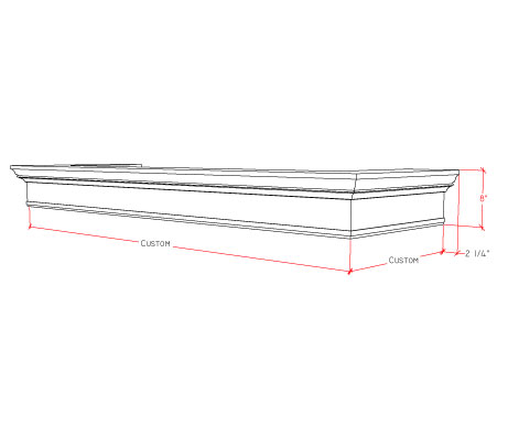 Cast Stone B2110 Shelf specifications